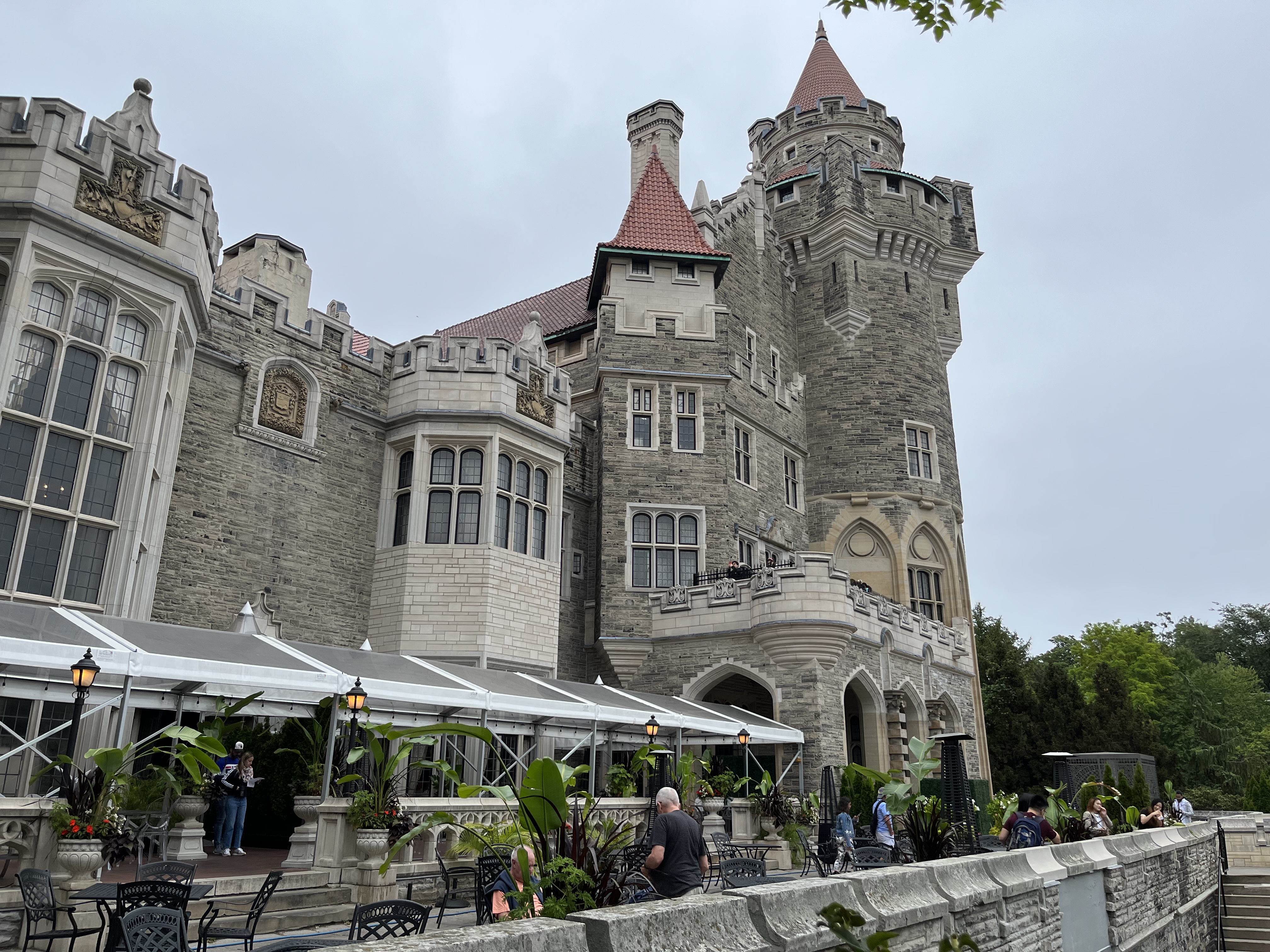 A picture of the back of Casa Loma.